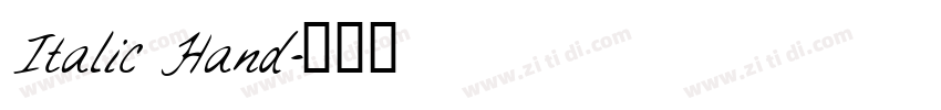 Italic Hand字体转换